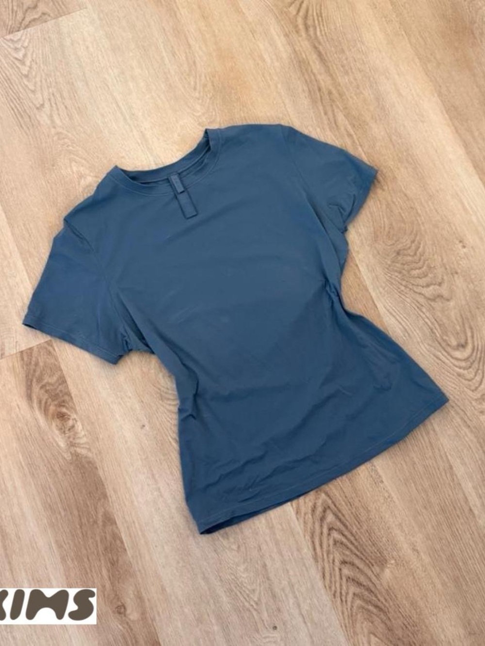 SKIMS Short Sleeve Crewneck Top - Slate Blue